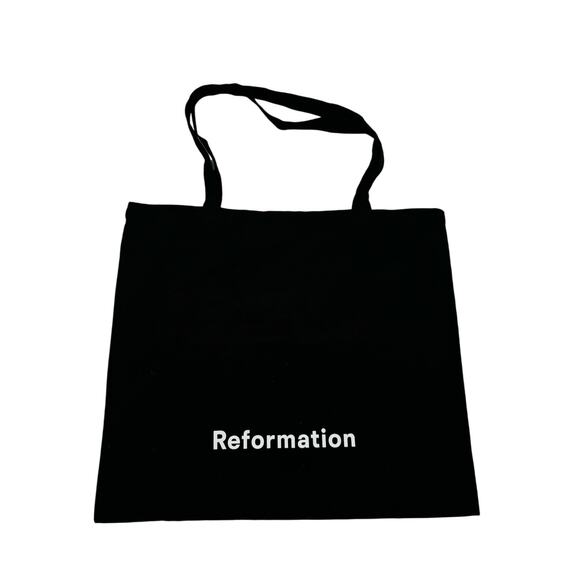 Reformation Handbags - Reformation Black Canvas Medium Size Tote Bag